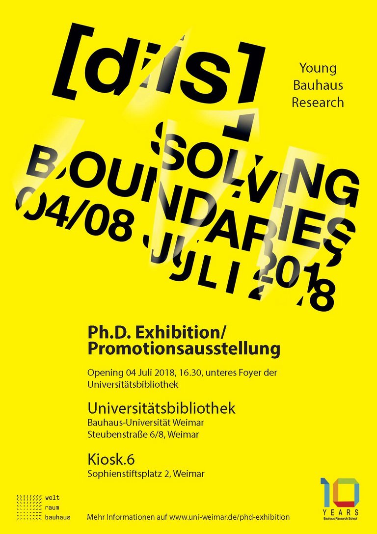 Die »Promotionsausstellung« gibt Einblick in 24 Projekte von Promovierenden und Post-Docs aller Fakultäten der Universität. (Foto: Bauhaus Research School)