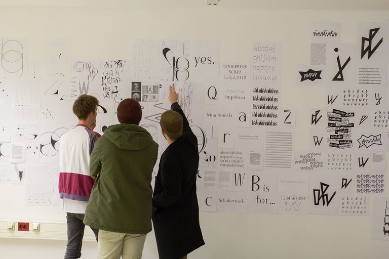 Typografieausstellung auf der Winterwerkschau 2018 (Bild: Jascha Fiebich)